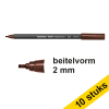 Aanbieding: 10x Edding 1255 kalligrafiepen donkerbruin (2 mm) 239596 - 1
