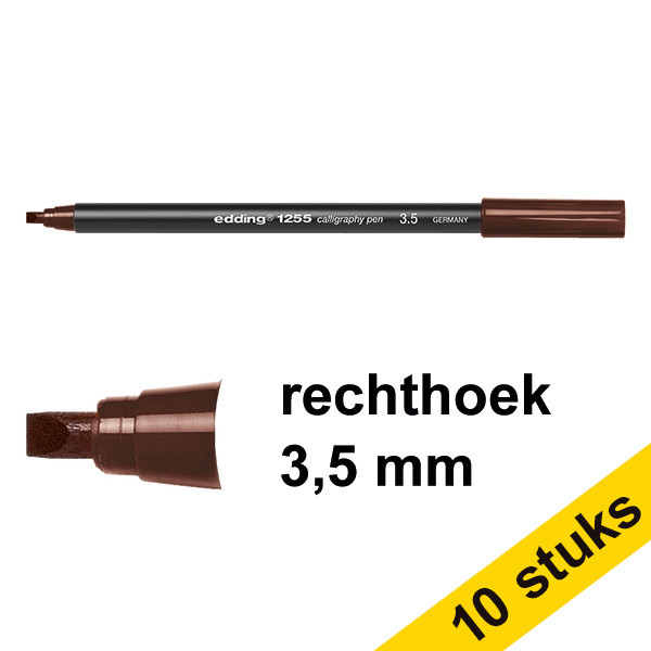 Aanbieding: 10x Edding 1255 kalligrafiepen donkerbruin (3,5 mm) 239597 - 1