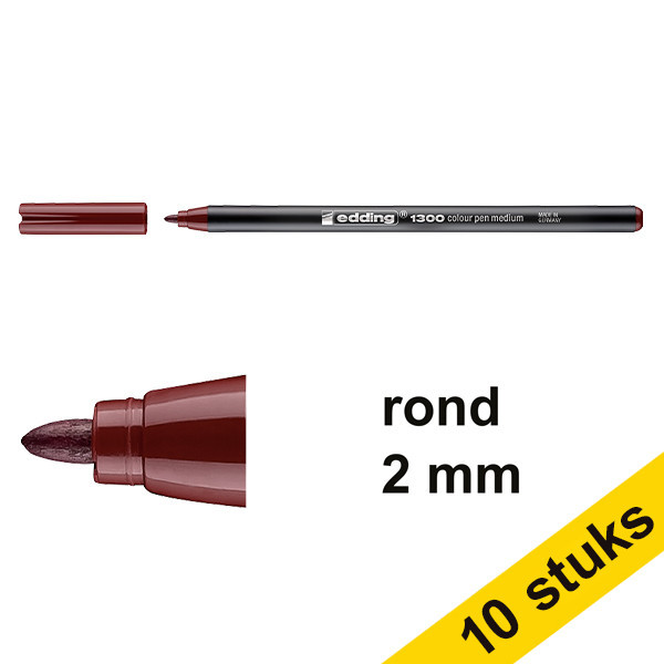 Aanbieding: 10x Edding 1300 viltstift Engels rood (2 mm rond) 239622 - 1