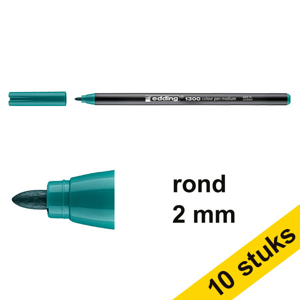 Aanbieding: 10x Edding 1300 viltstift lauriergroen (2 mm rond) 239627 - 1