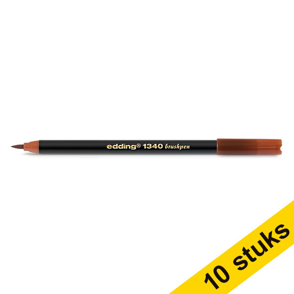 Aanbieding: 10x Edding 1340 brushpen bruin 239650 - 1