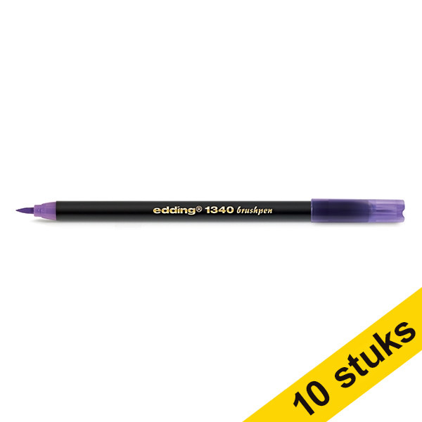Aanbieding: 10x Edding 1340 brushpen violet 239664 - 1