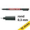 Aanbieding: 10x Edding 140S permanent marker bruin (0,3 mm rond) 239516 - 1