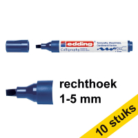 Aanbieding: 10x Edding 1455 kalligrafiepen staalblauw (1 - 5 mm) 239704
