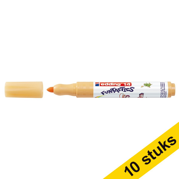 Aanbieding: 10x Edding 14 Funtastics viltstift huidskleur (3 mm rond) 239673 - 1