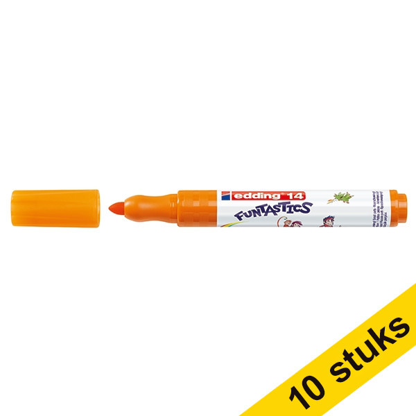 Aanbieding: 10x Edding 14 Funtastics viltstift oranje (3 mm rond) 239678 - 1
