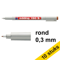 Aanbieding: 10x Edding 150S OHP marker bruin (0,3 mm rond) 239710