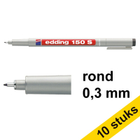 Aanbieding: 10x Edding 150S OHP marker zwart (0,3 mm rond)