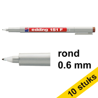 Aanbieding: 10x Edding 151F OHP marker bruin (0,6 mm rond) 239715
