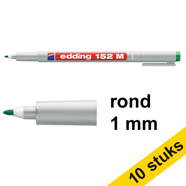 Aanbieding: 10x Edding 152M OHP marker groen (1 mm rond) 239721 - 1