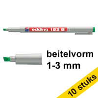 Aanbieding: 10x Edding 153B OHP marker groen (1 - 3 mm beitel) 239725