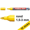 Aanbieding: 10x Edding 250 whiteboard marker geel (1,5 - 3 mm rond) 262311 - 1