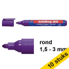 Aanbieding: 10x Edding 30 brilliant paper marker paars (1,5 - 3 mm rond) 239542 - 1