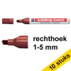 Aanbieding: 10x Edding 3300 permanent marker bruin (1 - 5 mm beitel) 239753 - 1