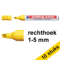 Aanbieding: 10x Edding 3300 permanent marker geel (1 - 5 mm beitel)