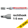 Aanbieding: 10x Edding 3300 permanent marker grijs (1 - 5 mm beitel) 239755 - 1