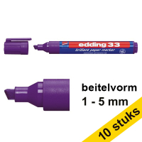 Aanbieding: 10x Edding 33 brilliant paper marker paars (1 - 5 mm beitel)