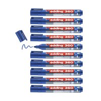 Aanbieding: 10x Edding 360 whiteboard marker blauw (1,5 - 3 mm) 240546