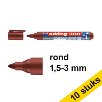 Aanbieding: 10x Edding 360 whiteboard marker bruin (1,5 - 3 mm)
