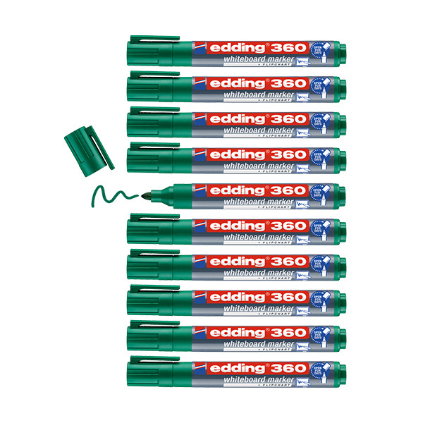 Aanbieding: 10x Edding 360 whiteboard marker groen (1,5 - 3 mm) 240547 - 1