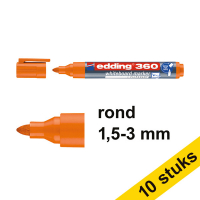 Aanbieding: 10x Edding 360 whiteboard marker oranje (1,5 - 3 mm)
