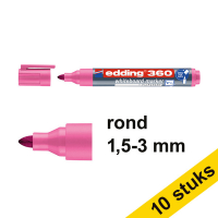 Aanbieding: 10x Edding 360 whiteboard marker roze (1,5 - 3 mm)