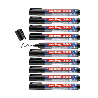 Aanbieding: 10x Edding 360 whiteboard marker zwart (1,5 - 3 mm) 240544