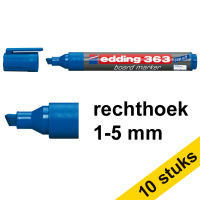 Aanbieding: 10x Edding 363 whiteboard marker blauw (1 - 5 mm beitel)