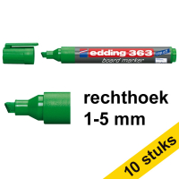 Aanbieding: 10x Edding 363 whiteboard marker groen (1 - 5 mm beitel)