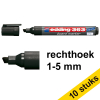 Aanbieding: 10x Edding 363 whiteboard marker zwart (1 - 5 mm beitel) 239479 - 1