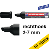 Aanbieding: 10x Edding 365 whiteboard marker zwart (2 - 7 mm beitel) 239768 - 1