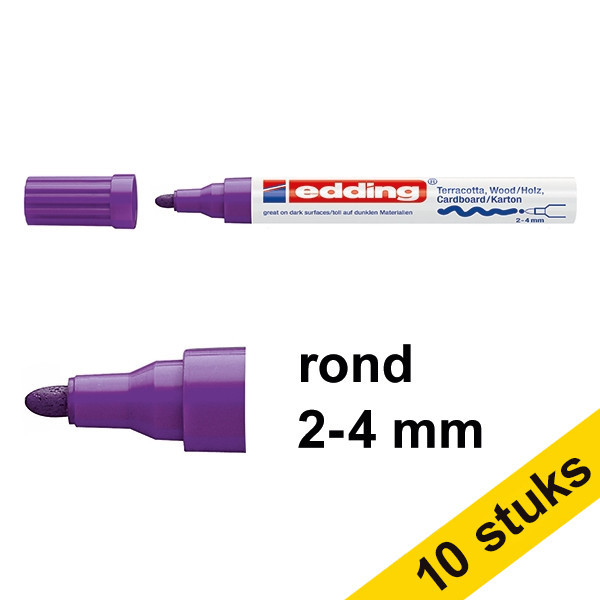Edding Aanbieding: 10x Edding 4000 matlakmarker violet (2 - 4 mm rond)  239785 - 1