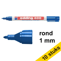 Aanbieding: 10x Edding 400 permanent marker blauw (1 mm rond) 239441