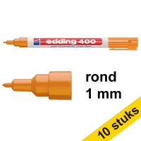 Aanbieding: 10x Edding 400 permanent marker oranje (1 mm rond)