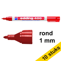 Aanbieding: 10x Edding 400 permanent marker rood (1 mm rond) 239440