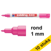 Aanbieding: 10x Edding 400 permanent marker roze (1 mm rond) 239495 - 1