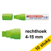 Aanbieding: 10x Edding 4090 krijtstift lichtgroen (4 - 15 mm beitel) 239526 - 1