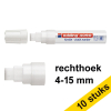 Aanbieding: 10x Edding 4090 krijtstift wit (4 - 15 mm beitel) 239527 - 1