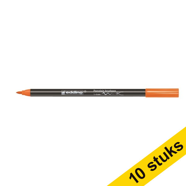 Edding Aanbieding: 10x Edding 4200 porselein-penseelstift oranje  239818 - 1