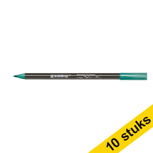 Edding Aanbieding: 10x Edding 4200 porselein-penseelstift turquoise  239822 - 1