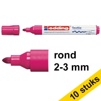 Aanbieding: 10x Edding 4500 textielmarker karmijnrood (2 - 3 mm rond) 239830