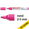 Aanbieding: 10x Edding 4500 textielmarker neonroze (2 - 3 mm rond) 239836 - 1