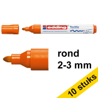Aanbieding: 10x Edding 4500 textielmarker oranje (2 - 3 mm rond) 239838