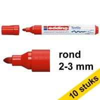 Aanbieding: 10x Edding 4500 textielmarker rood (2 - 3 mm rond) 239840