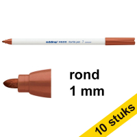 Aanbieding: 10x Edding 4600 textielmarker bruin (1 mm rond) 239846