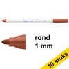 Aanbieding: 10x Edding 4600 textielmarker bruin (1 mm rond) 239846 - 1