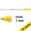Aanbieding: 10x Edding 4600 textielmarker geel (1 mm rond) 239847 - 1