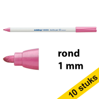 Aanbieding: 10x Edding 4600 textielmarker neonroze (1 mm rond)