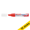 Aanbieding: 10x Edding 5000 acrylmarker verkeersrood (5 - 10 mm beitel) 240235 - 1
