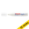 Aanbieding: 10x Edding 5000 acrylmarker verkeerswit (5 - 10 mm beitel) 240247 - 1
